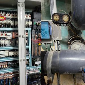 tableau électrique contrôle variateur pompe jonzac